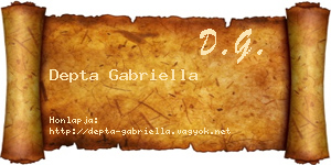 Depta Gabriella névjegykártya
